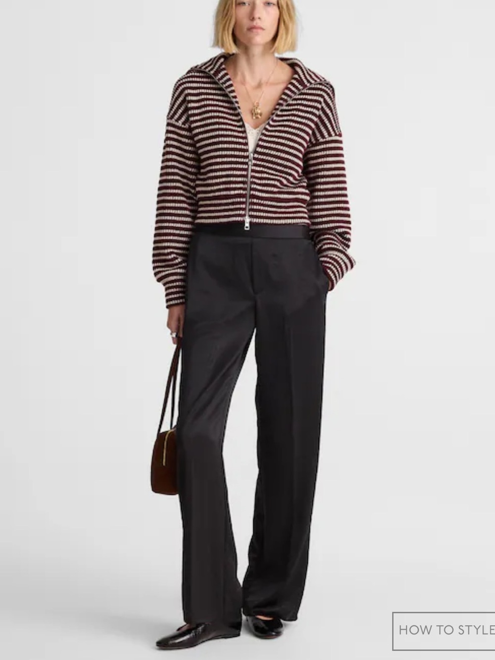Madewell Easy Pull-on Pant Wide-Leg Satin Trousers